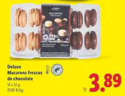 Lidl DELUXE Macarons frescos de chocolate oferta
