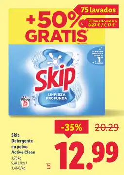 Lidl SKIP Detergente en polvo Active Clean oferta