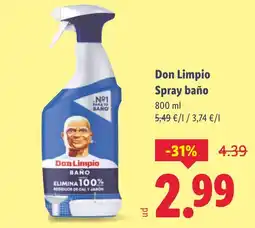 Lidl DON LIMPIO Spray baño oferta