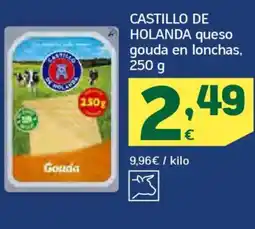 HiperDino CASTILLO DE HOLANDA queso gouda en lonchas oferta