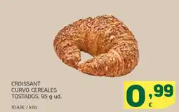 HiperDino Croissant curvo cereales tostados oferta