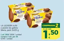 HiperDino LA LECHERA trufa o postre de galleta María oferta