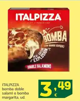 HiperDino ITALPIZZA bomba doble salami o bomba margarita oferta