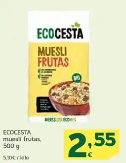 HiperDino ECOCESTA muesli frutas oferta