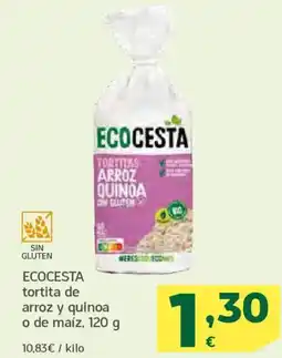 HiperDino ECOCESTA tortita de arroz y quinoa o de maíz oferta