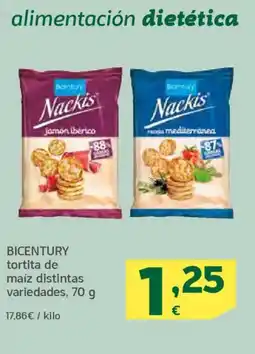 HiperDino BICENTURY tortita de maíz distintas variedades oferta