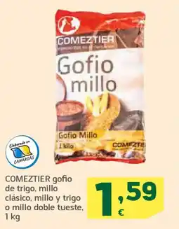 HiperDino COMEZTIER gofio de trigo, millo clásico, millo y trigo o millo doble tueste oferta