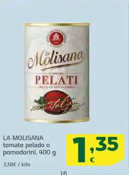 HiperDino LA MOLISANA tomate pelado o pomodorini oferta