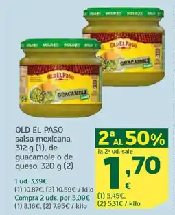 HiperDino OLD EL PASO salsa mexicana, de guacamole o de queso oferta