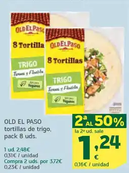 HiperDino OLD EL PASO tortillas de trigo oferta