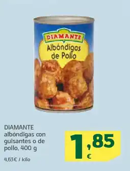 HiperDino DIAMANTE albóndigas con guisantes o de pollo oferta