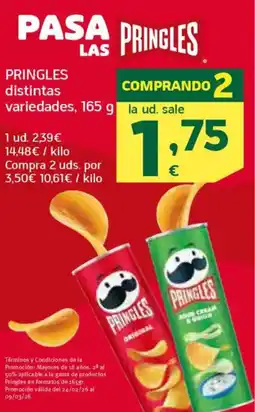 HiperDino PRINGLES distintas variedades oferta