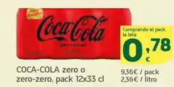 HiperDino COCA-COLA zero o zero-zero oferta