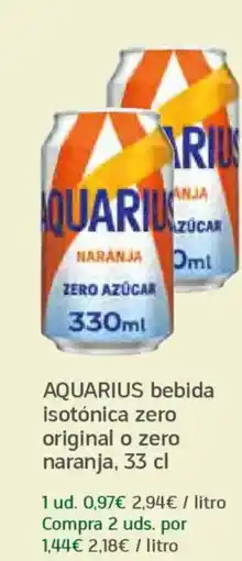 HiperDino AQUARIUS bebida isotónica original, naranja oferta