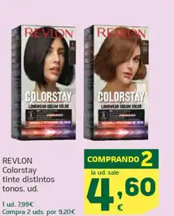 HiperDino REVLON Colorstay tinte distintos tonos oferta