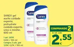 HiperDino SANEX gel aceite cuidado experto, prohydrate cuidado experto, urea o micelar, oferta