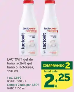 HiperDino LACTOVIT gel de baño, activit gel baño o lactourea oferta