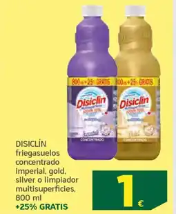 HiperDino DISICLÍN friegasuelos concentrado imperial, gold, silver o limpiador multisuperficies, oferta