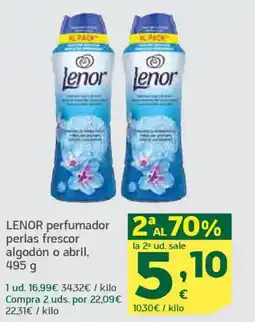 HiperDino LENOR perfumador perlas frescor algodón o abril oferta
