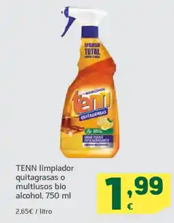 HiperDino TENN limpiador quitagrasas o multiusos bio alcohol oferta