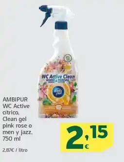 HiperDino AMBIPUR WC Active cítrico Clean gel pink rose o men y jazz oferta