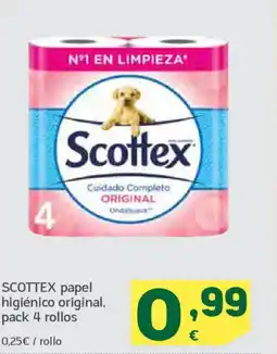 HiperDino SCOTTEX papel higiénico original oferta
