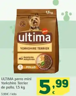 HiperDino ULTIMA perro mini Yorkshire Terrier de pollo oferta