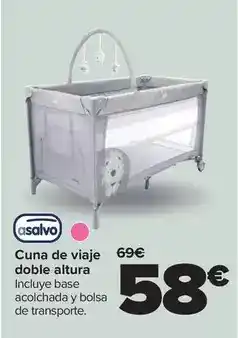 Carrefour Asalvo - cuna de viaje doble altura oferta
