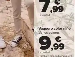 Carrefour Tex - vaquero color niño oferta