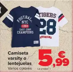 Carrefour Tex - camiseta varsity o lentejuelas oferta