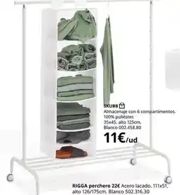 IKEA Blanco - almacenaje con 6 compartimentos. 100% poliester oferta
