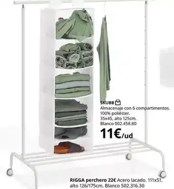 Blanco - almacenaje con 6 compartimentos. 100% poliester