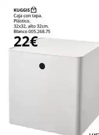 IKEA Blanco - caja con tapa. plástico. 32x32, alto 32cm oferta