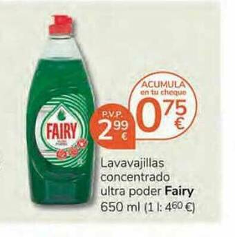 Consum Lavavajillas Concentrado Ultra Poder Fairy oferta