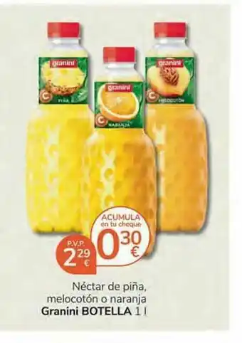 Consum Néctar De Piña, Melocotón O Naranja Granini Botella oferta