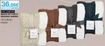 Costco Life Comfort Manta De Punto Reverso Sherpa oferta