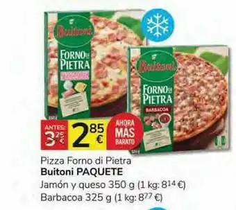 Consum Pizza Forno Di Pietra Buitoni Paquette Jamón Y Queso , Barbacoa oferta