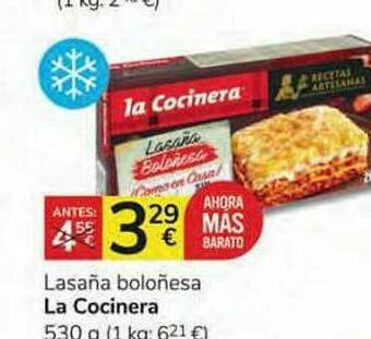 Consum Lasaña Boloñesa La Cocinera oferta