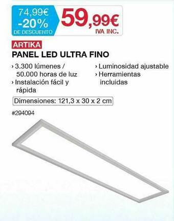 Costco Artika Panel Led Ultra Fino oferta