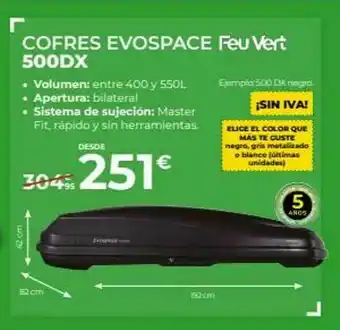 Feu Vert Cofres Evospace Feu Vert 500dx oferta
