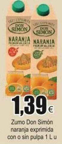 FROIZ Zumo Don Simón Naranja Exprimida Con O Sin Pulpa oferta