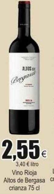 FROIZ Vino Rioja Altos De Bergasa Crianza oferta