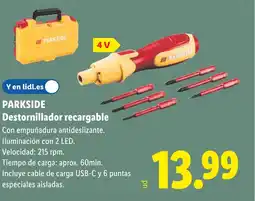 Lidl PARKSIDE Destornillador recargable oferta