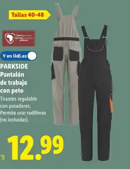 Lidl PARKSIDE Pantalón de trabajo con peto oferta