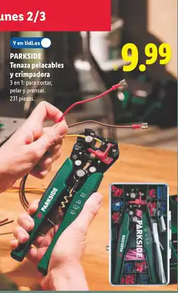 Lidl PARKSIDE Tenaza pelacables y crimpadora oferta
