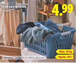 Lidl W5 Cesta para la colada oferta
