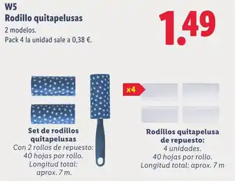 W5 Rodillo quitapelusas