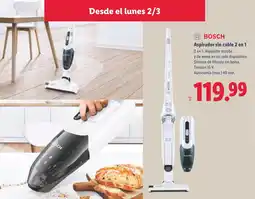 Lidl BOSCH Aspirador sin cable 2 en 1 oferta