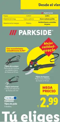 Lidl PARKSIDE Tijera de poda oferta
