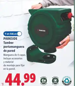 Lidl PARKSIDE Tambor portamanguera de pared oferta